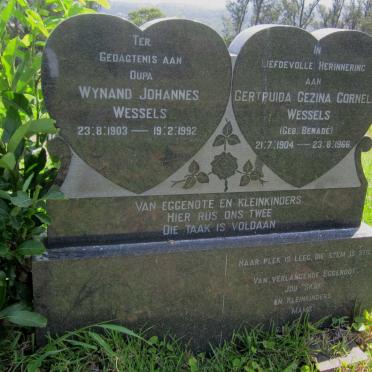 WESSELS Wynand Johannes 1903-1992 &amp; Gertruida Gezina Cornelia BENADE 1904-1966