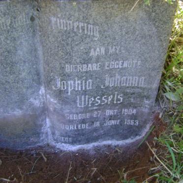 WESSELS Sophia Johanna 1904-1953