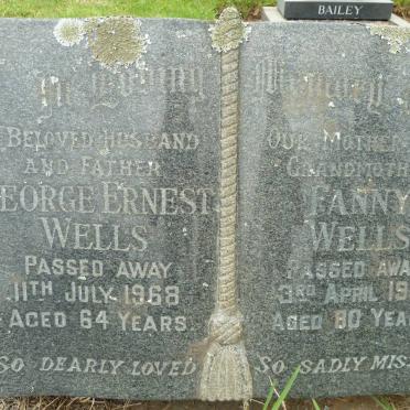 WELLS George Ernest -1968 &amp; Fanny -1989