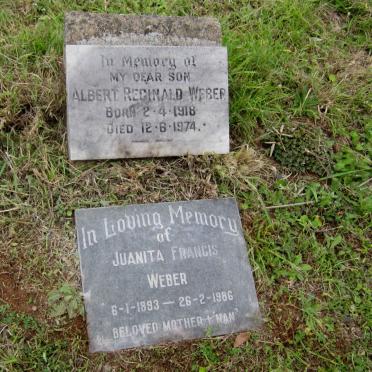 WEBER Juanita Francis 1893-1986 :: WEBER Albert Reginald 1918-1974