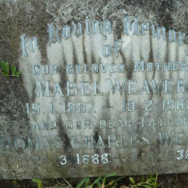 WEAVER Thomas Charles 1888-1936 &amp; Mabel 1887-1965
