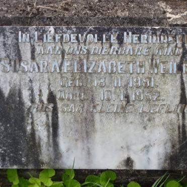 WEILBACH Susara Elizabeth 1951-1952