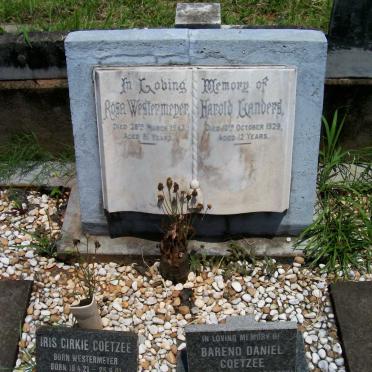 WESTERMEYER  Rosa -1943 :: LANDERS Harold -1929 :: COETZEE Barend Daniel 1921-2004 &amp; Iris Cirkie WESTERMEYER 1921-2001