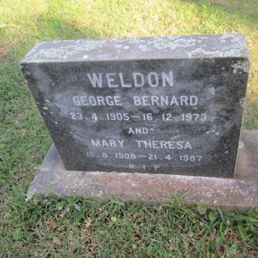 WELDON George Bernard 1905-1973 &amp; Mary Theresa 1908-1987