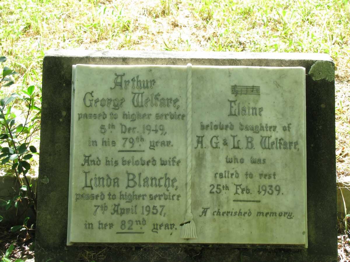 WELFARE Arthur George -1949 &amp; Linda Blanche -1957 :: Elaine -1939