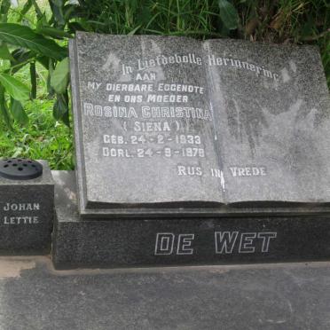 WET Rosina Christina, de 1933-1978