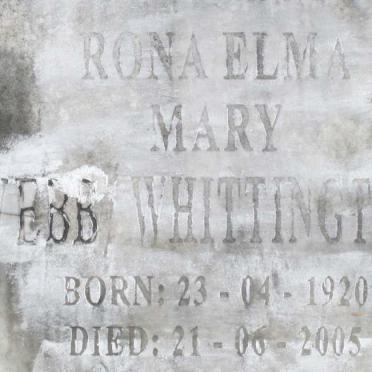 WEBB Victor James Craig 1909-1963 &amp; Rona Elma Mary WHITTINGTON 1920-2005