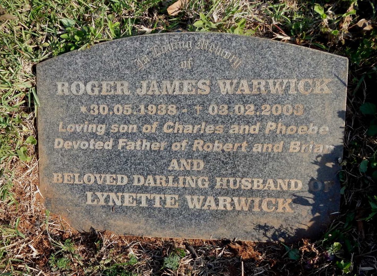 WARWICK Roger James 1938-2003