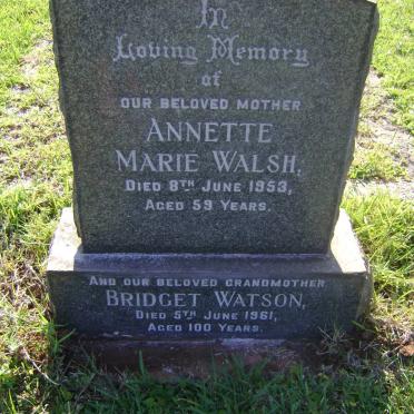 WATSON Bridget -1961 :: WALSH Annette Marie -1953