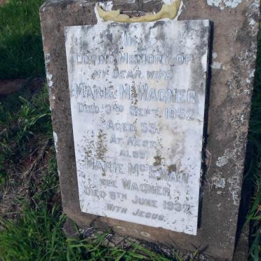 WAGNER Marie M. -1952 :: McEWAN Marie nee WAGNER -1937