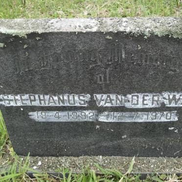 WALT Stephanus, van der 1892-1970