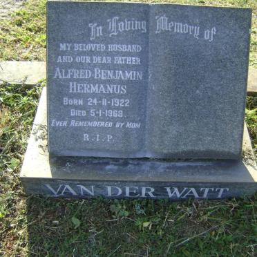 WATT Alfred Benjamin Hermanus, van der 1922-1968