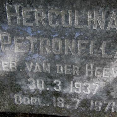 WALT Herculina Petronella, van der nee VAN DER HEEVER 1937-1971
