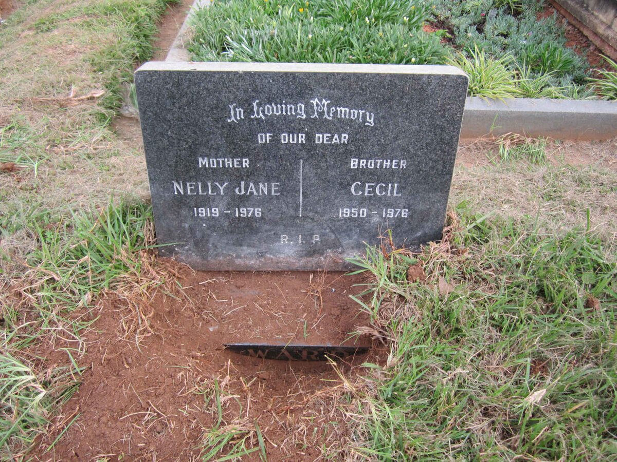 WARD Nelly Jane 1919-1976 :: WARD Cecil 1950-1976