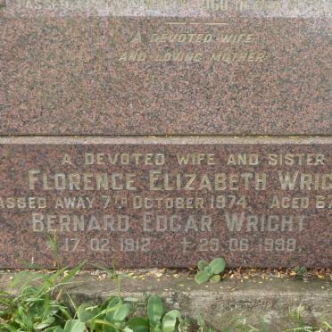 WRIGHT Charles Arthur -1953 &amp; Annie -1960 :: WRIGHT Bernard Edgar 1912-1998 &amp; Florence Elizabeth -1974 