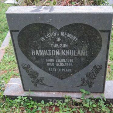 ZONDO Hamilton Khulani 1976-1993