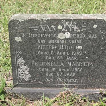 ZYL Pieter Rudolph, van  -1949 &amp; Petronella Magrieta -1968