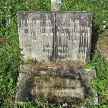 YOUNG Lonsdale Howard 1882-1934 &amp; Maud Maclean -1965 :: YOUNG Ronald Maclean 1914-1938