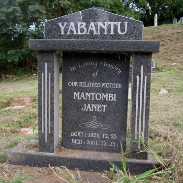 YABANTU Mantombi Janet 1924-2001