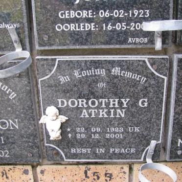 ATKIN Dorothy G. 1923-2001
