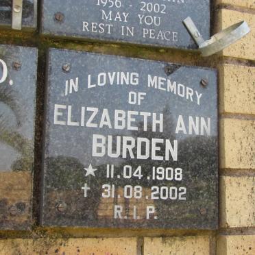 BURDEN Elizabeth Ann 1908-2002