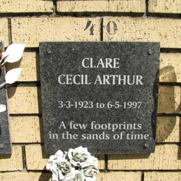 CLARE Cecil Arthur 1923-1997