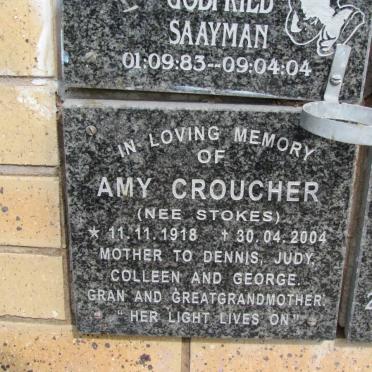 CROUCHER Amy nee STOKES 1918-2004