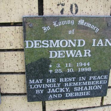 DEWAR Desmond Ian 1944-1998