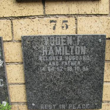 HAMILTON Voden F. 1952-1995