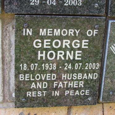 HORNE George 1938-2003