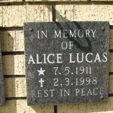 LUCAS Alice 1911-1998