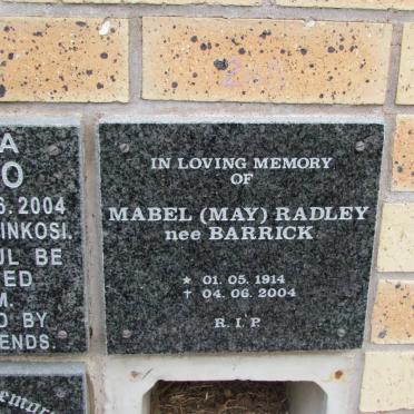 RADLEY Mabel nee BARRICK 1914-2004