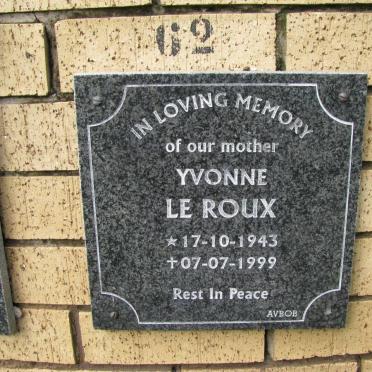 ROUX Yvonne, le 1943-1999