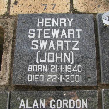 SWARTZ Henry Stewart 1940-2001