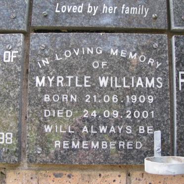 WILLIAMS Myrtle 1909-2001