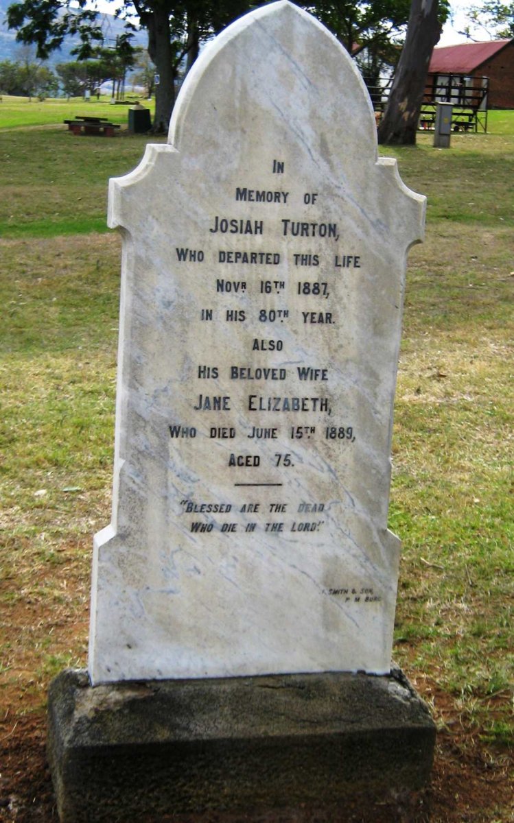 TURTON Josiah -1887 &amp; Jane Elizabeth -1889