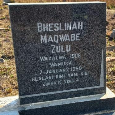 ZULU Bheslinah Maqwabe 1906-1969