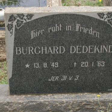 DEDEKIND Burghard 1949-1963