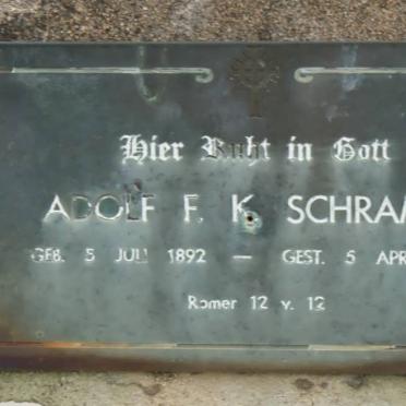 SCHRAMM Adolf F.K. 1892-1945