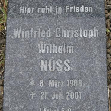 NUSS Winfried Christoph Wilhelm 1908-2001