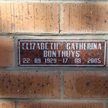 BONTHUYS Elizabeth Catherina 1929-2005