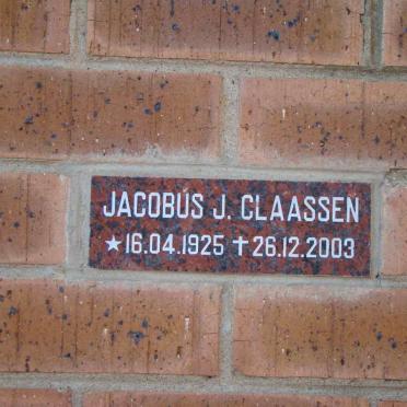 CLAASSEN Jacobus J. 1925-2003