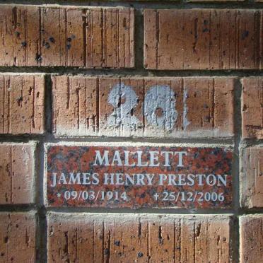 MALLETT James Henry Preston 1914-2006