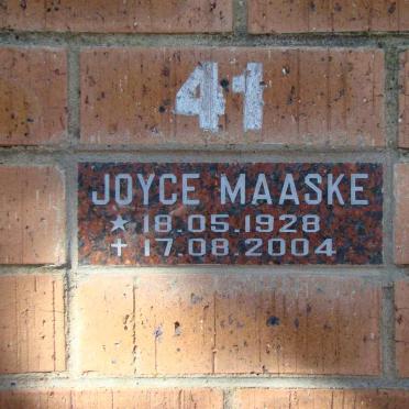 MAASKE Joyce 1928-2004