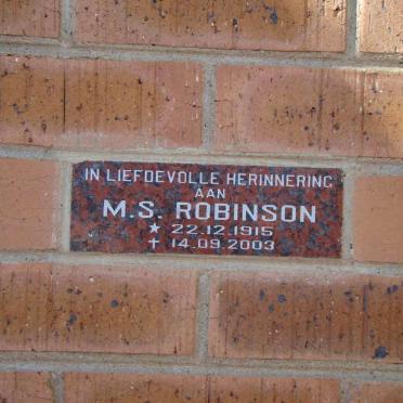 ROBINSON M.S. 1915-2003