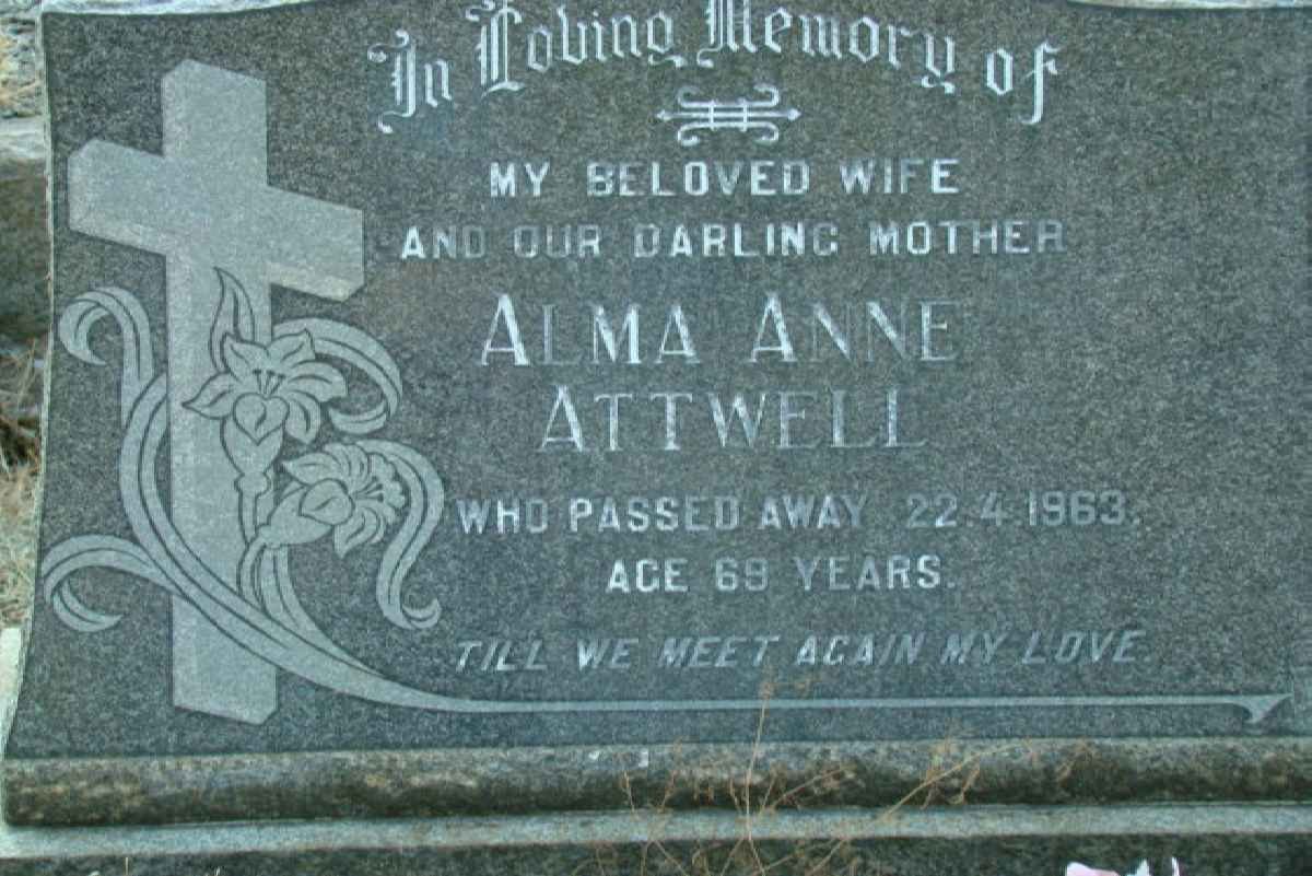 ATTWELL Alma Anne -1963