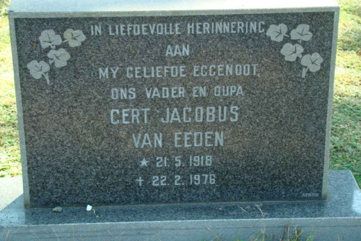 EEDEN Gert Jacobus, van 1918-1976