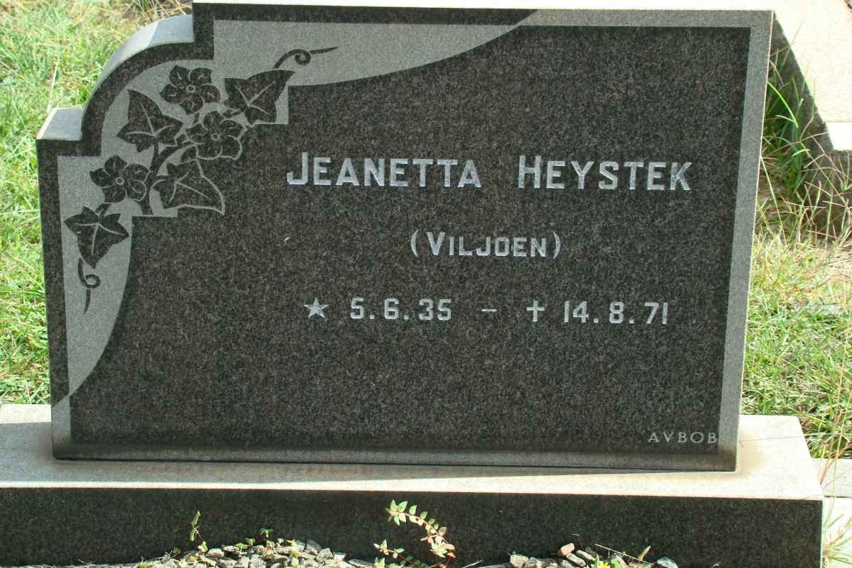 HEYSTEK Jeanetta nee VILJOEN 1935-1971