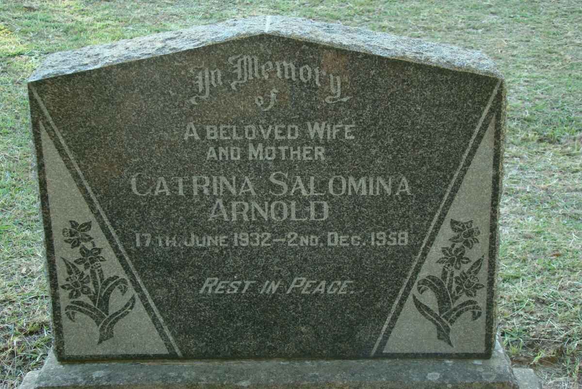 ARNOLD Catrina Salomina 1932-1958