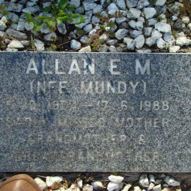 ALLAN E.M. nee MUNDY -1988